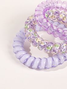 Dây buộc tóc Họa tiết hoa Giải trí - Nhiều màu - Xem 3