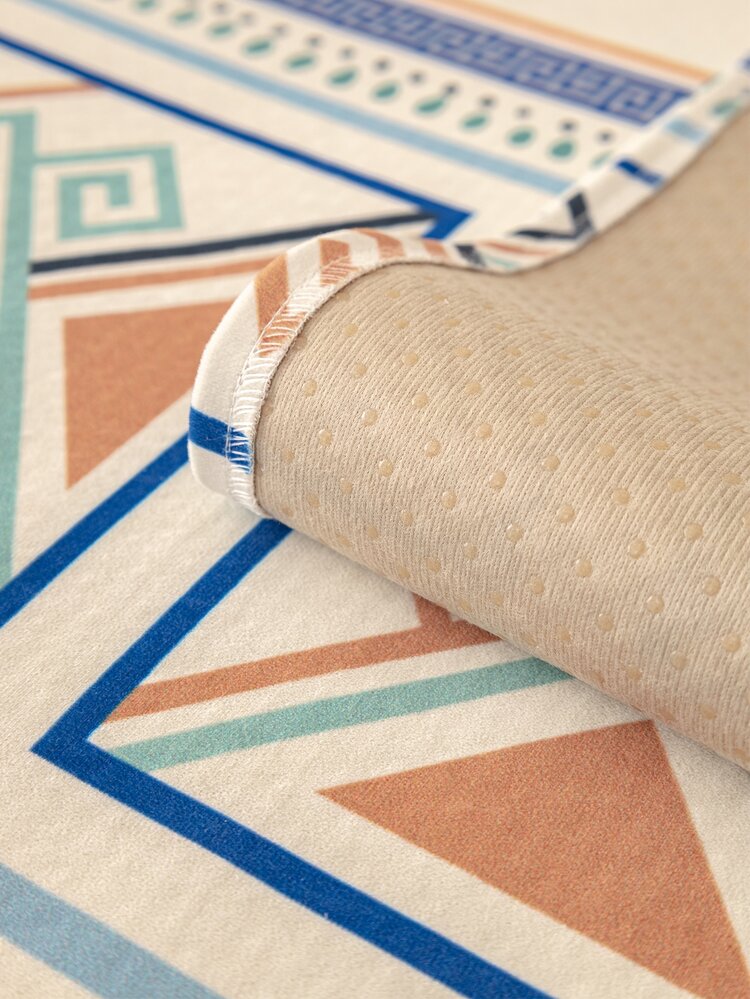 ผ้าขนหนูโซฟา สไตล์ เรขาคณิต 1 ชิ้น - มัลติคัลเลอร์ - ดู 3