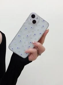 Floral Pattern Clear Phone Case - Multicolor - View 3