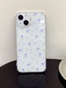 Floral Pattern Clear Phone Case - Multicolor - View 4