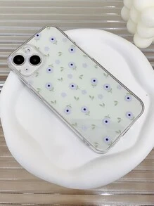 Floral Pattern Clear Phone Case - Multicolor - View 5