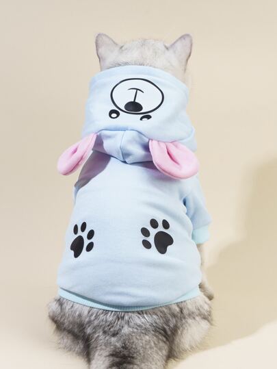 PETSIN 卡通熊圖案寵物連帽衫
