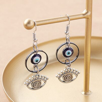 Evil Eye Drop Earrings