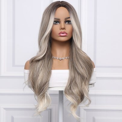 Ombre Long Curly Synthetic Wig