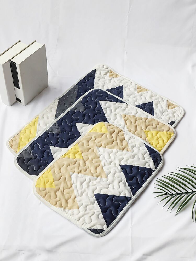 1入組隨機幾何樣式寵物床地墊 - 彩色 - 查看 2