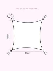 Christmas Snowflake Embroidered Tassel Decor Cushion Cover Without Filler - Multicolor - View 3