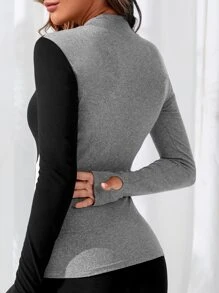 Easithlete Two Tone Zip Up Sports Jacket - Multicolor - View 4