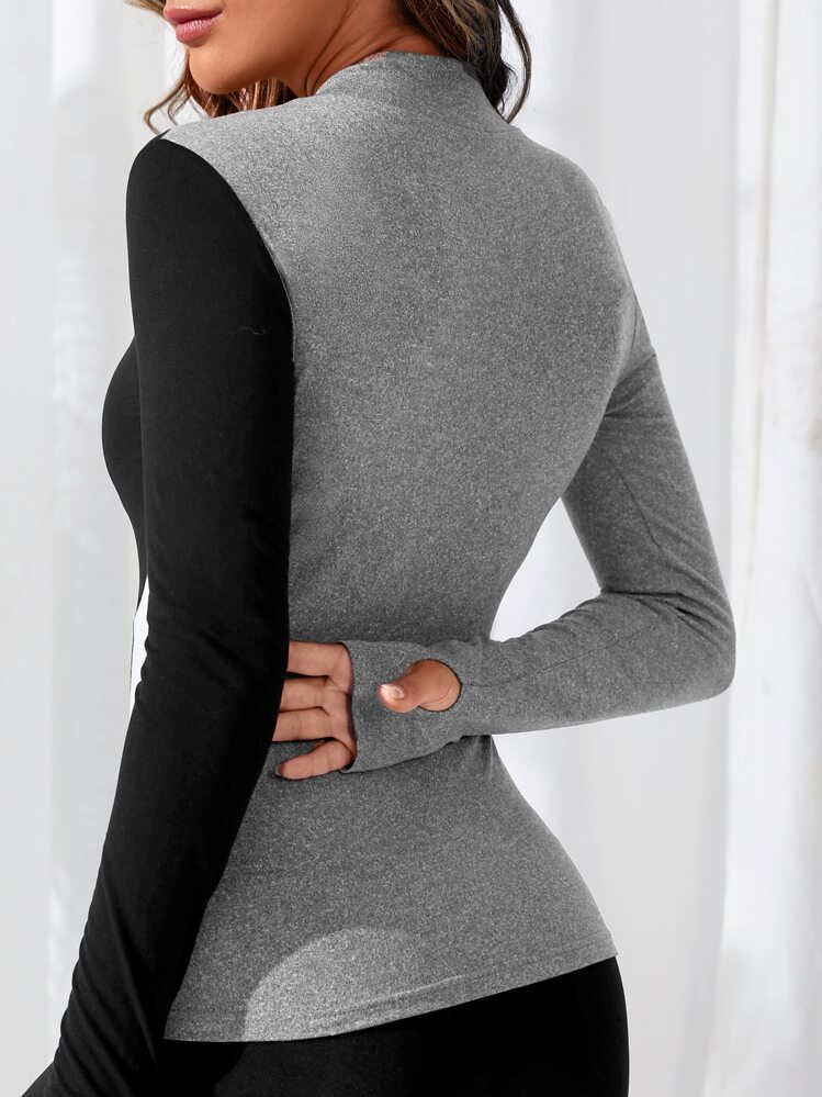 Easithlete Two Tone Zip Up Sports Jacket - Multicolor - View 4