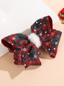 聖誕蝴蝶結裝飾鴨嘴夾 - 彩色 - 查看 1