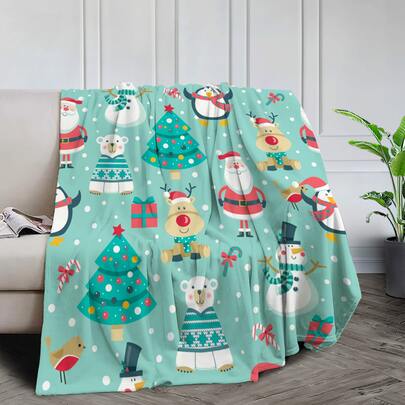 Christmas Cartoon Graphic Blanket