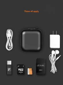 1 túi lưu trữ cáp dữ liệu - màu đen - Xem 3