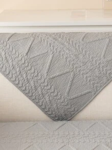 1入組簇絨沙發巾和1入組隨機靠墊套不附帶墊芯 - 灰色 - 查看 4