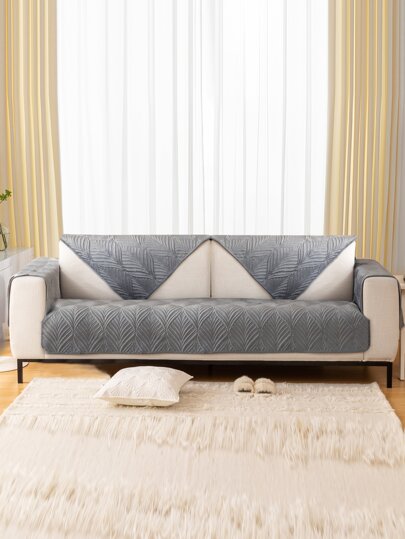 1pc Leaf Pattern Sofa Towel