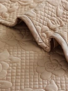 1入組花卉刺繡沙發巾 - 杏色 - 查看 3