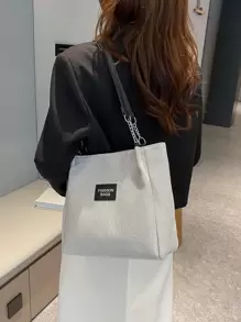 時尚、簡約、休閒、百搭、大容量肩包,適用於女孩、少女