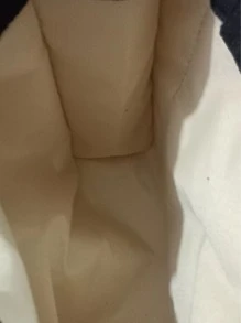 Lightweight,Business Casual Letter Patch Corduroy Tote Bag, Casual Shoulder Bag Retro Style Crossbody Bag With Double Handle For Teen Girls Women College Students,Rookies & White-collar Workers Perfect for Office,College,Work ,Business,Commute - Black - View 3