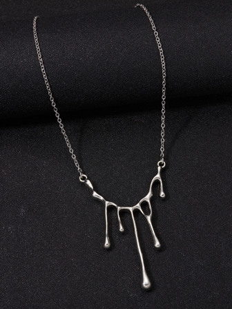 時尚流行男士創意吊墜項鍊不銹鋼朋克嘻哈風格適合珠寶禮物和時尚外觀