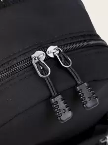 1 Ba lô vải nylon màu trơn Túi đi học nhỏ đơn giản và thời trang, di động, nhẹ, thích hợp cho các cô gái tuổi teen nữ sinh viên đại học, hoàn hảo để đi học lại, ngày đầu tiên đi học, đại học, trung học cơ sở, trung học phổ thông - màu đen - Xem 8