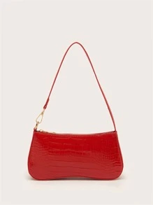 Túi xách da cá sấu phù hợp, Túi xách, Quà tặng, Trang phục, Hoàn hảo cho váy, Váy cưới, Váy trang trọng cho phụ nữ, Váy dạ hội, Váy, Váy sinh nhật, Valentine - Đỏ - Xem 2