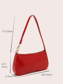 Túi xách da cá sấu phù hợp, Túi xách, Quà tặng, Trang phục, Hoàn hảo cho váy, Váy cưới, Váy trang trọng cho phụ nữ, Váy dạ hội, Váy, Váy sinh nhật, Valentine - Đỏ - Xem 7