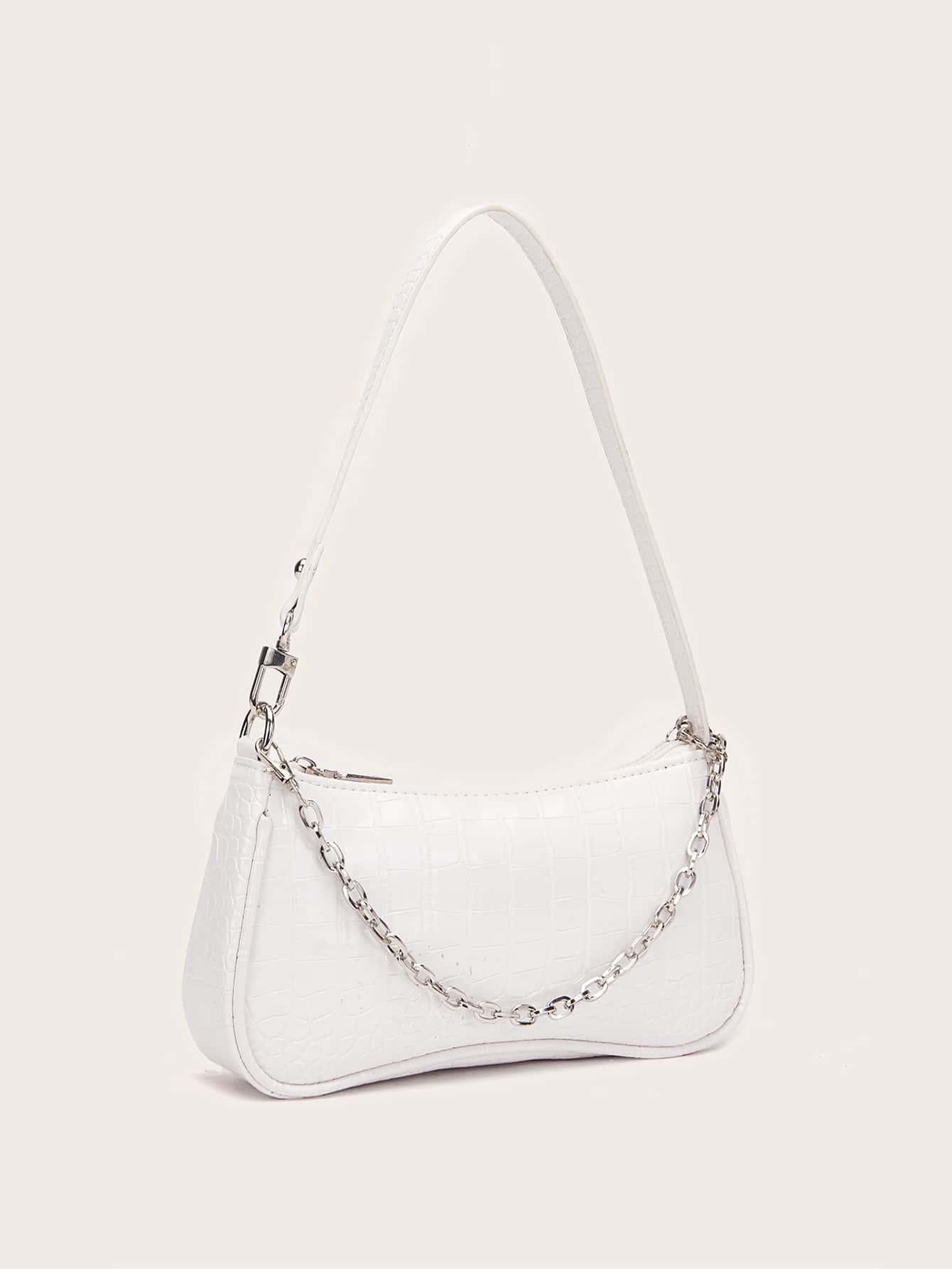 Lightweight,Business Casual Crocodile Embossed Bag For Teen Girls Women College Students,Rookies & White-Collar Workers Perfect For Office,College,Work ,Business,Commute,Outdoors, Travel, Outings, Cream Bag