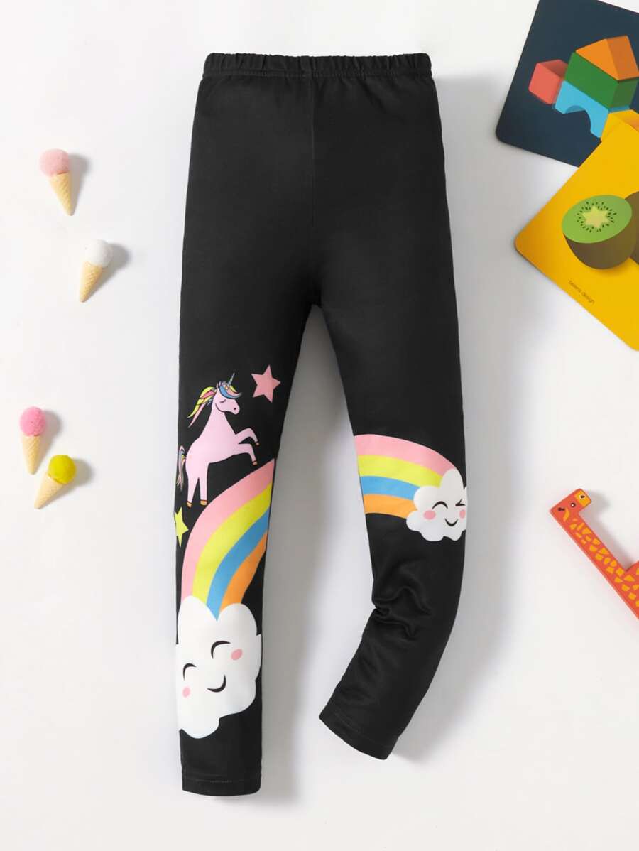 Cô Gái Trẻ Kỳ lân in Xà cạp - màu đen - Xem 1