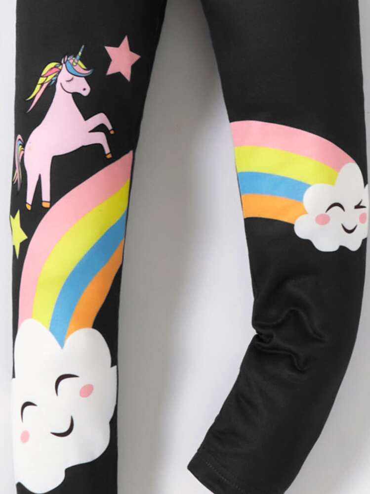 Cô Gái Trẻ Kỳ lân in Xà cạp - màu đen - Xem 5