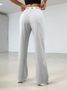 Yoga Basic 腰部字母條帶運動褲