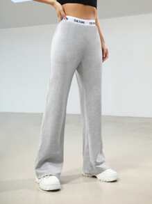 Yoga Basic 腰部字母條帶運動褲