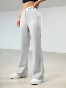 Yoga Basic 腰部字母條帶運動褲