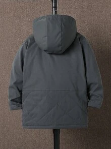 男孩毛絨內襯連帽外套無毛衣