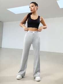 Yoga Basic 腰部字母條帶運動褲