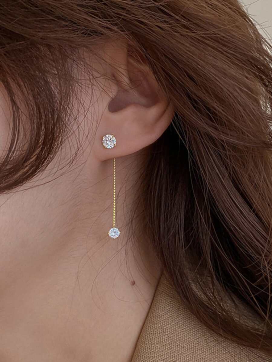 Nooxian 水鑽裝飾耳夾