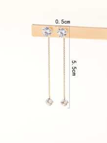 Nooxian 水鑽裝飾耳夾 - 金黃色 - 查看 4