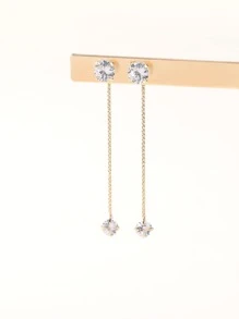 Nooxian 水鑽裝飾耳夾 - 金黃色 - 查看 5