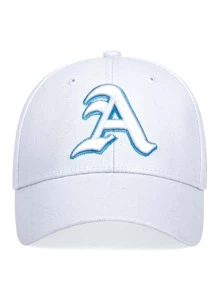 1 Mũ Bóng Chày Thêu Cá Voi Phong Cách Gothic Nam Có In Chữ Bên Đường - trắng - Xem 3