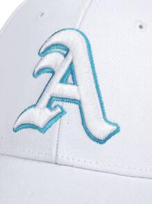 1 Mũ Bóng Chày Thêu Cá Voi Phong Cách Gothic Nam Có In Chữ Bên Đường - trắng - Xem 5