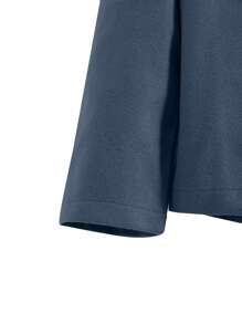 Manfinity Homme Men Flap Pocket Drop Shoulder Overcoat Without Hoodie - Dusty Blue - View 4