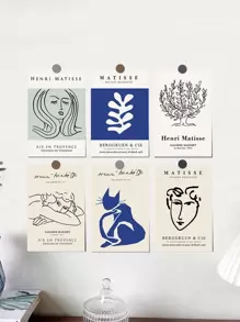 10pcs Abstract Figure Graphic Postcard - Multicolor - View 1