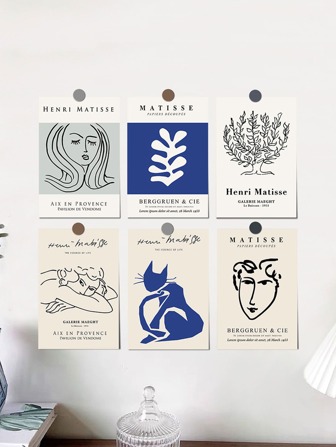 10入組抽象人物圖案明信片