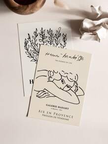 10pcs Abstract Figure Graphic Postcard - Multicolor - View 2