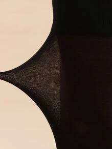 Criss Cross Over The Knee Socks - màu đen - Xem 5