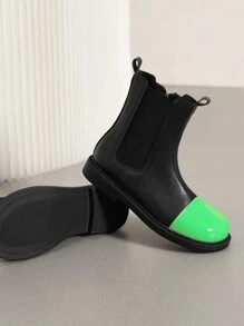 Niñas Botas chelsea de dos tonos - Negro - Ver 1