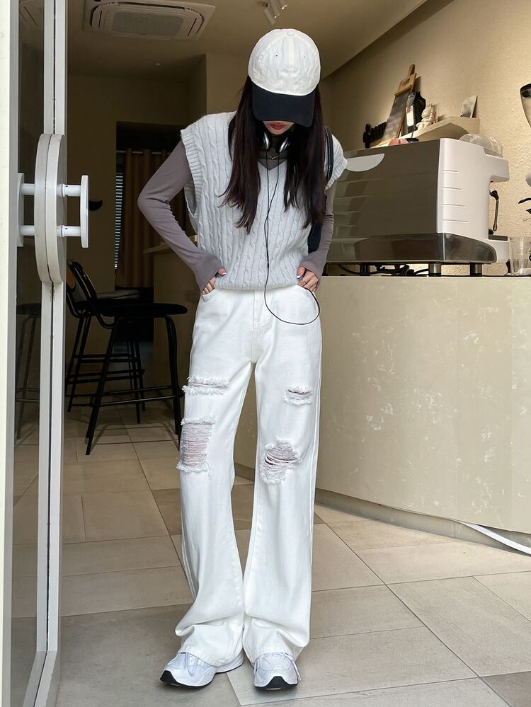 DAZY Áo thun nữ màu trơn Giải trí - Màu xám đen - Xem 9