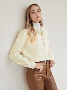 MOTF PREMIUM CORDUROY EMBROIDERY SHIRT - Beige - View 8