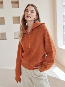 MOTF PREMIUM WOOL-MIX RELAXED FIT JUMPER - Orange - View 7
