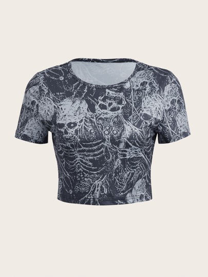 Skeleton Print Tee