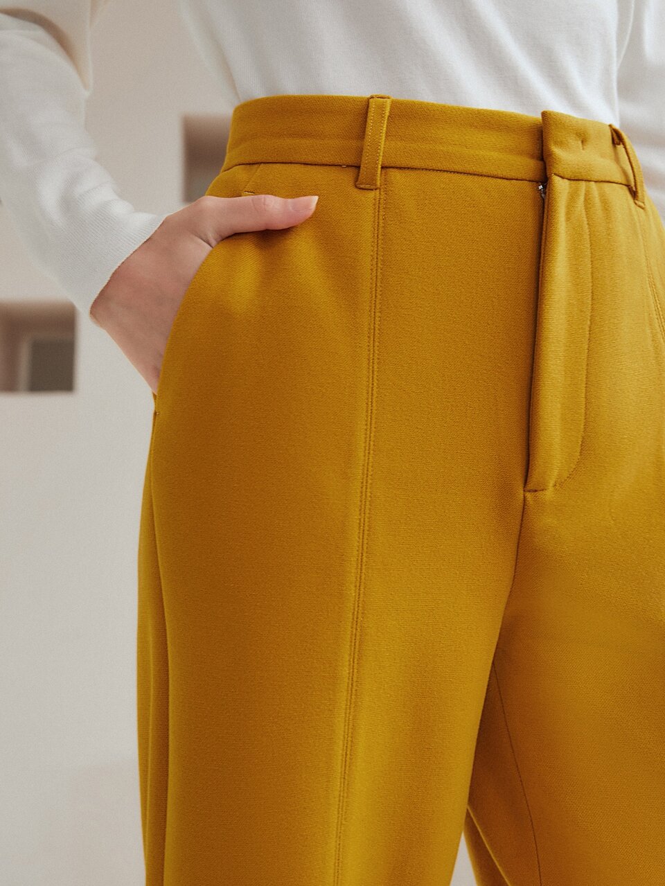 MOTF VISCOSE CROPPED TAILORED PANTS