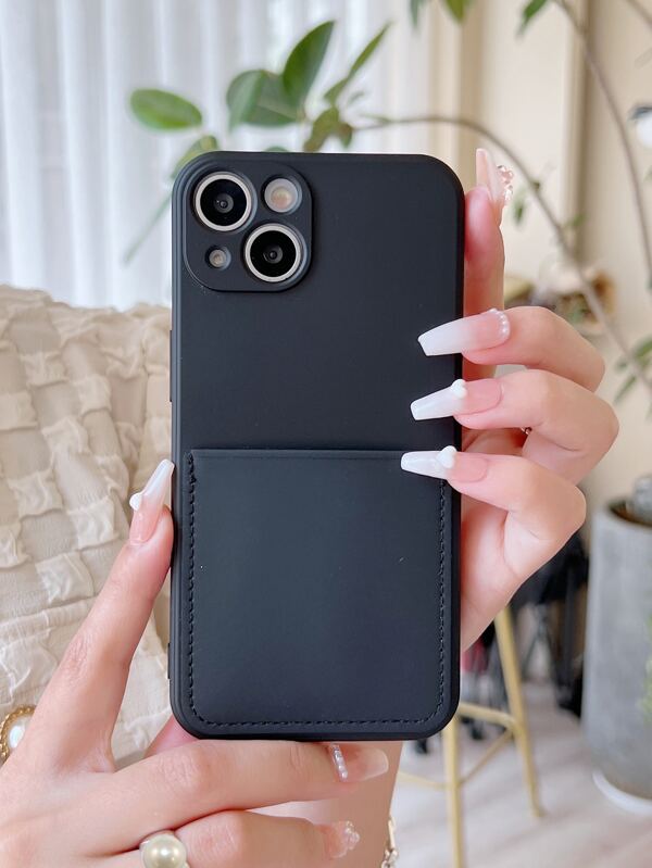 Solid Phone Case With Card Slot SHEIN USA