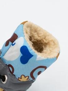 2入組卡通圖案寵物靴子